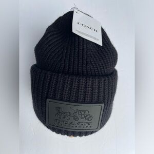 Coach  Black Knit Women Hat.